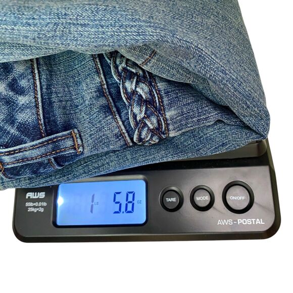 Lee Maxi Jean Skirt Front Slit Blue Denim Cottagecore Modest Prairie Womens 16 - Picture 8 of 8